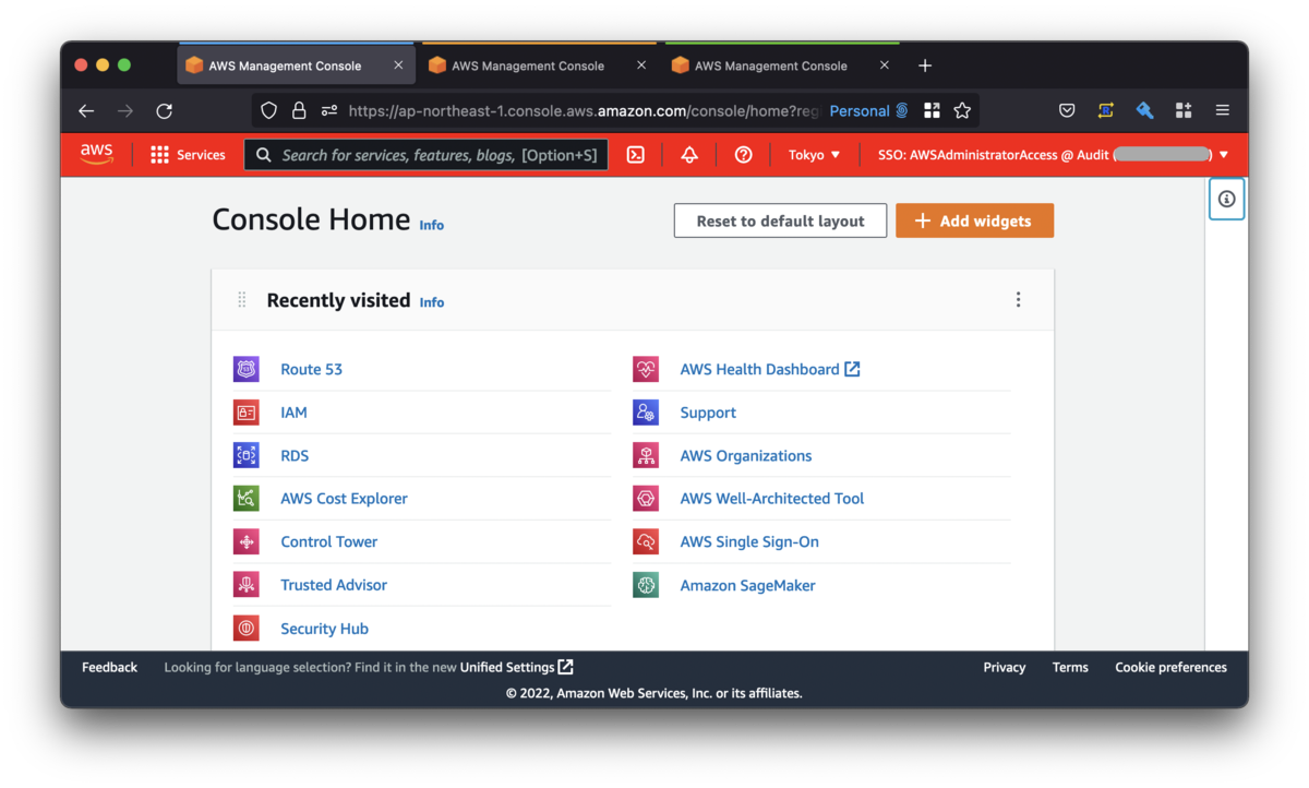 aws multi accounts in a single window