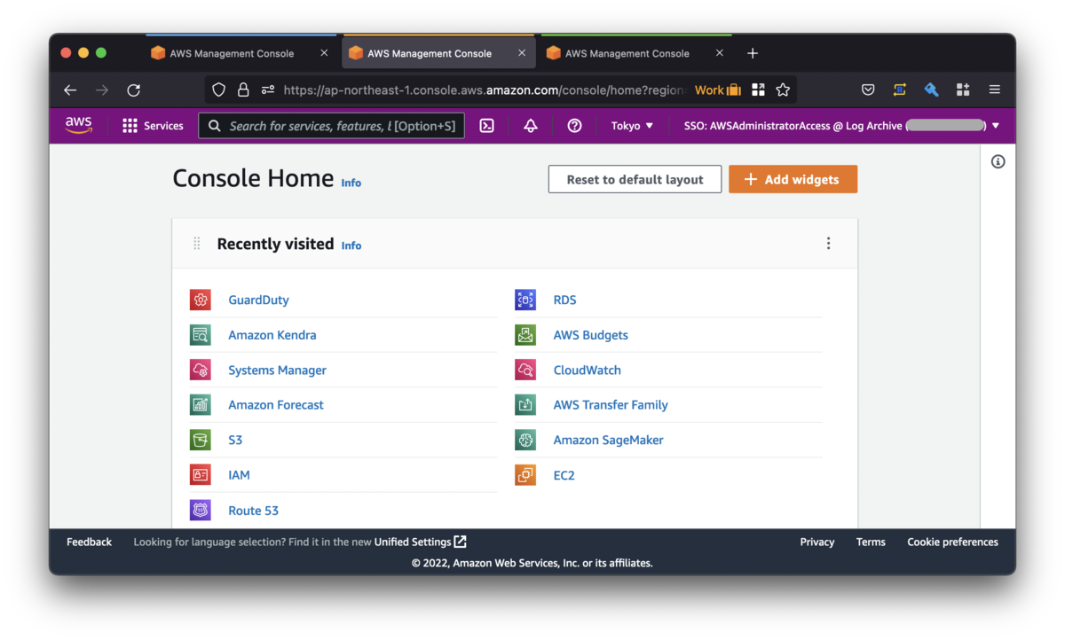 aws multi accounts in a single window