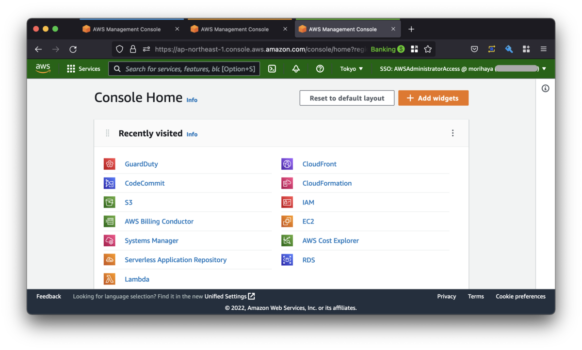 aws multi accounts in a single window