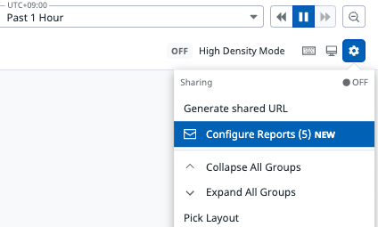 Setting Datadog Scheduled Reports