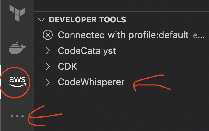 Enable CodeWhisperer in VSC